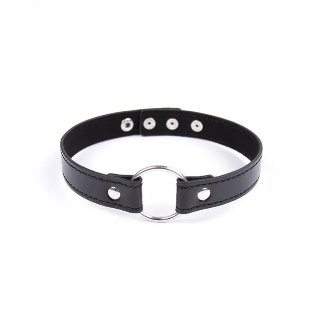Own Pleasures Male Sex Toys 19 Types Adjustable Faux Leather Neck BDSM Collar