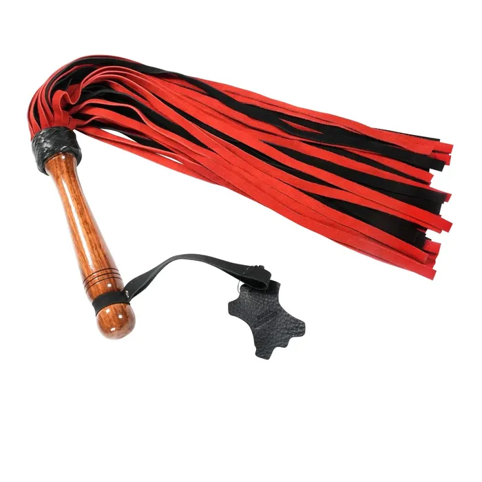 30 Calf Suede Leather Flogger with Designer Wood Handle By Kink Kink Store Restraints 30 Calf Suede Leather Flogger with Designer Wood Handle By Kink Kink Store Restraints