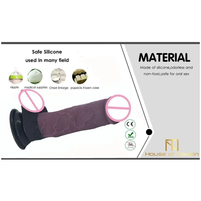Anal Realistic Dildos 20Cm Silicone Realistic Dildo Butt Plug Anal Black House of Dasein
