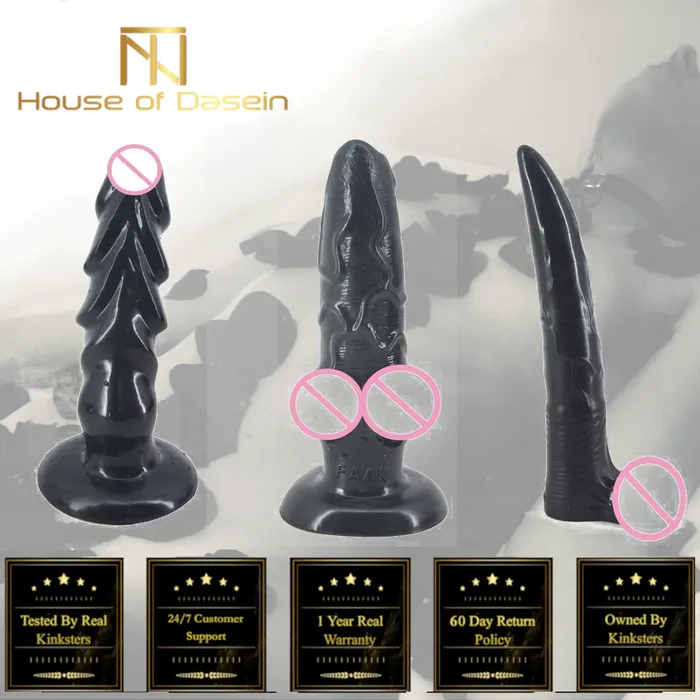 House of Dasein Dildos Fantasy Dildos Monster Werewolf Dildo Dong Fantasy Black Deer Large