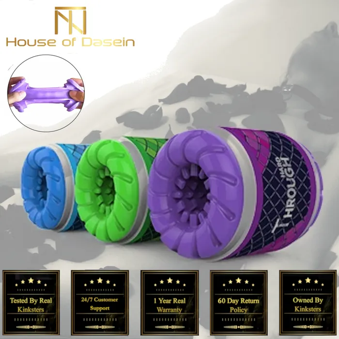 Male Sex Toys House of Dasein Masturbators Purple Green Blue Silicone Masturbator Penis Stroker Sleeve Masturbation