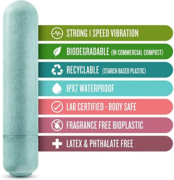 Vibrators Blush Novelties Blush Gaia Eco Bullet Assorted Color
