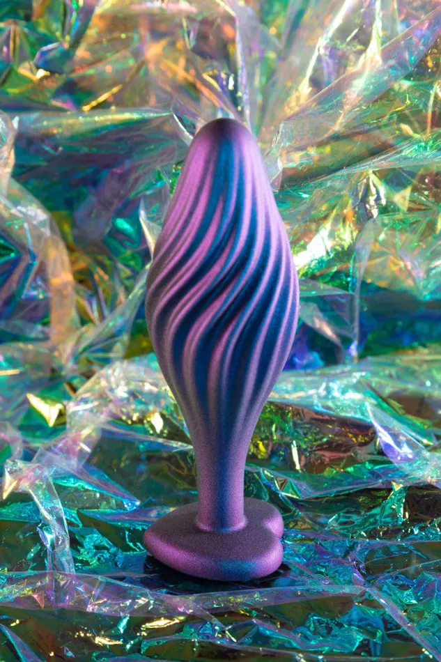 Anal Adventures Matrix Swirling Bling Plug Sapphire Blush Anal