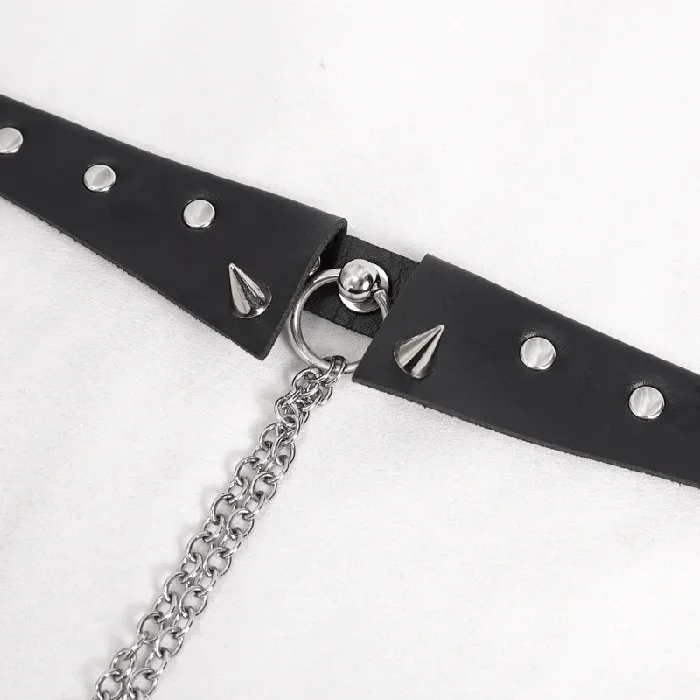 EVEs SECRETS Vibrators Spiked Choker Nipples Cover Riveted Cross Nipples Cover