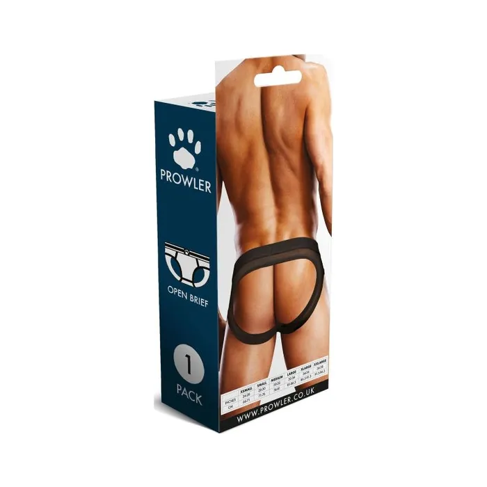 Mens Underwear Prowler Prowler Mesh Open Back Brief Black Extra Large