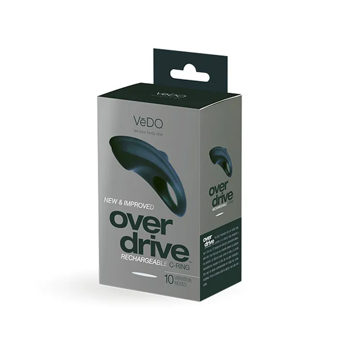 VeDO Male Sex Toys Over Drive Rechargeable Cock Ring Black VeDO Male Sex Toys Over Drive Rechargeable Cock Ring Black