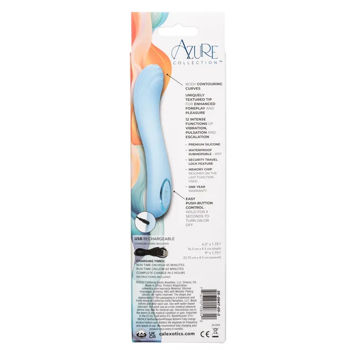 Female Sex Toys CalExotics Azure Collection Contoured G Vibrator