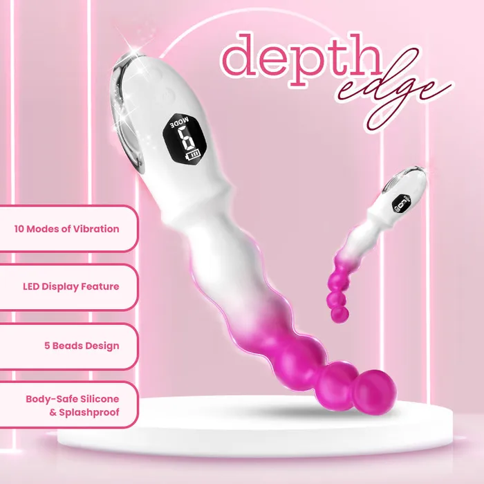 FRISKY BUSINESS SG Male Sex Toys Depth Edge BeadsShaped Anal Masturbator with LCD Display