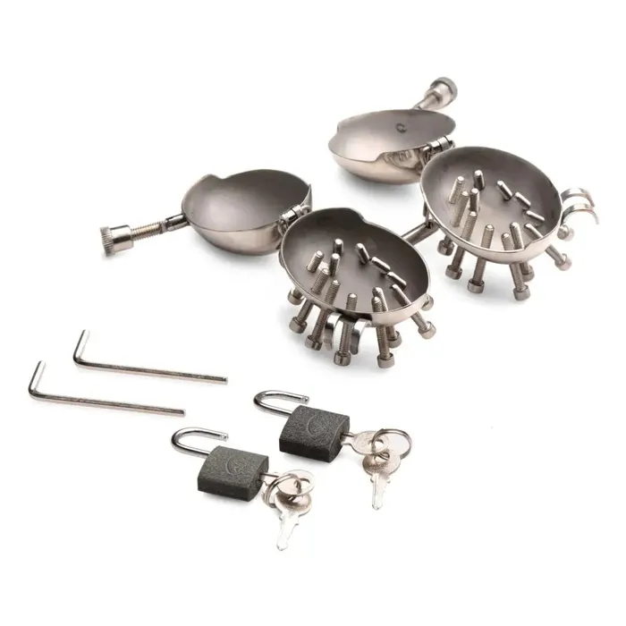 Female Sex Toys Master Series Scrotum Egg Shells With Spikes