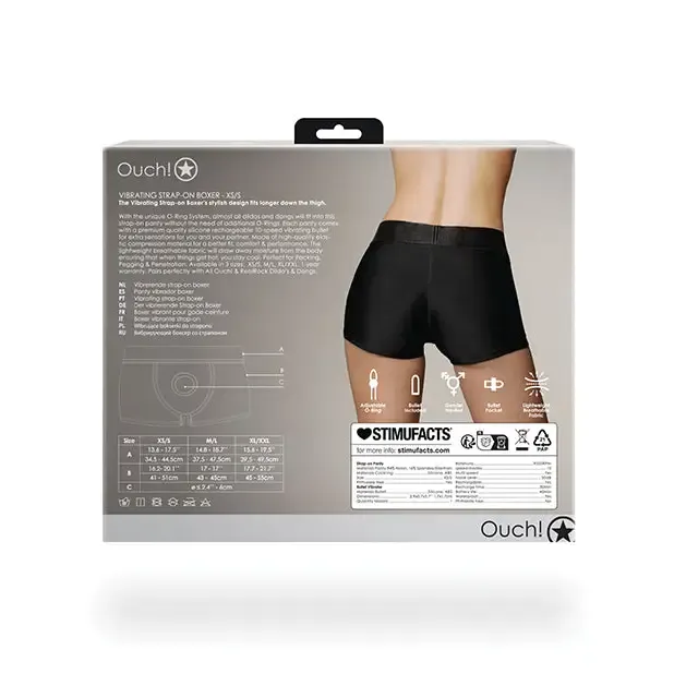 Female Sex Toys SHOTS AMERICA Shots Ouch Vibrating Strapon Boxer