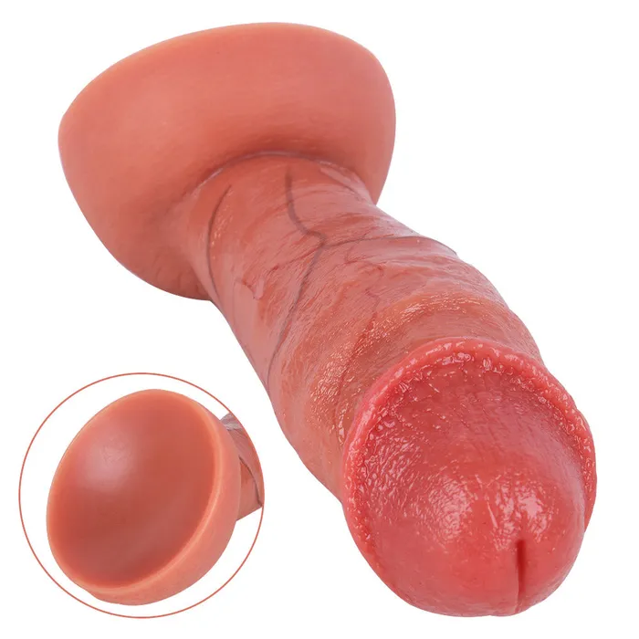 G25 Ultra Realistic Double Density Liquid Silicone Suction Cup Dildo with Blushed Head 87 Inch Modi Female Sex Toys