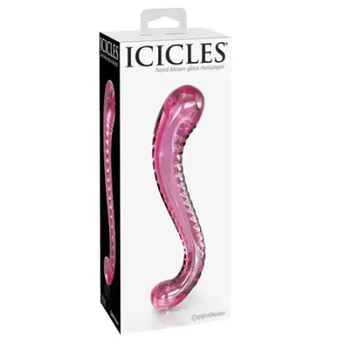 Icicles Dildos Pipedream Icicles No 69 Curved DualEnded Glass Dildo Pink