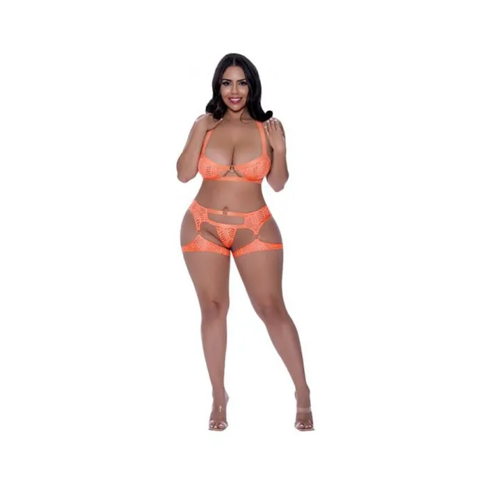 Magic Silk Female Sex Toys Magic Silk Rude Awakening Balconette Bra Stirrup Thong Set Neon Orange Queen Size Magic Silk Female Sex Toys Magic Silk Rude Awakening Balconette Bra Stirrup Thong Set Neon Orange Queen Size
