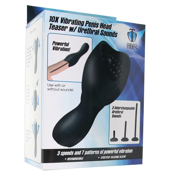 Male Sex Toys Trinity Vibes Penis Head Teaser with Urethral Sounds XR Brands Male Sex Toys Trinity Vibes Penis Head Teaser with Urethral Sounds XR Brands
