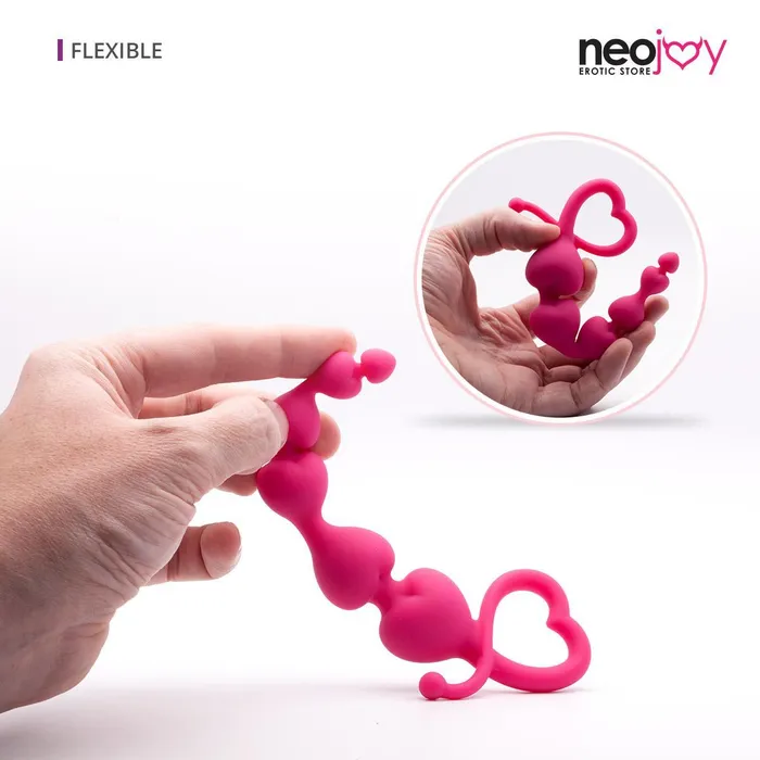 Neojoy Neojoy Love Anal Beads Silicone Large Pink 7 Inch 18cm Anal