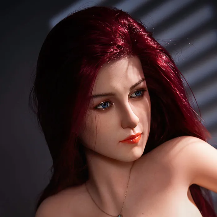 SY Doll Male Sex Toys HEADSY251NATURALSILICONEBROWNM16IMPLANTED HAIR