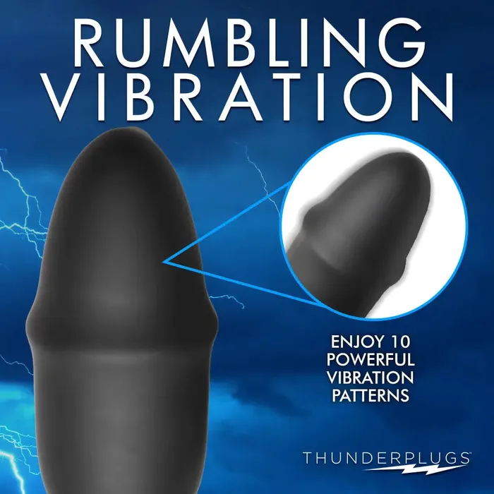 Thunderplugs Male Sex Toys 10x Sliding Ring Silicone Missile Plug With Remote