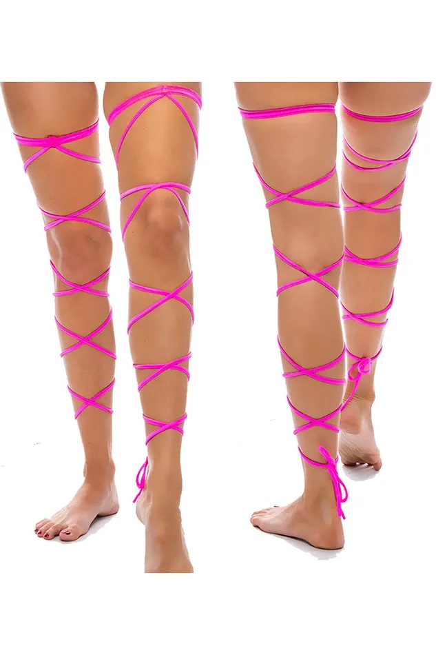 BodyZone Vibrators BodyZone Tie Up Strappy Leg Garters 1040 Various Colors