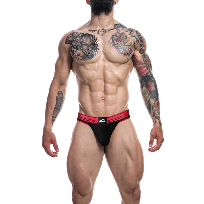 C4M Rugby Jockstrap Neon Pink CUT 4 MEN Mens Underwear