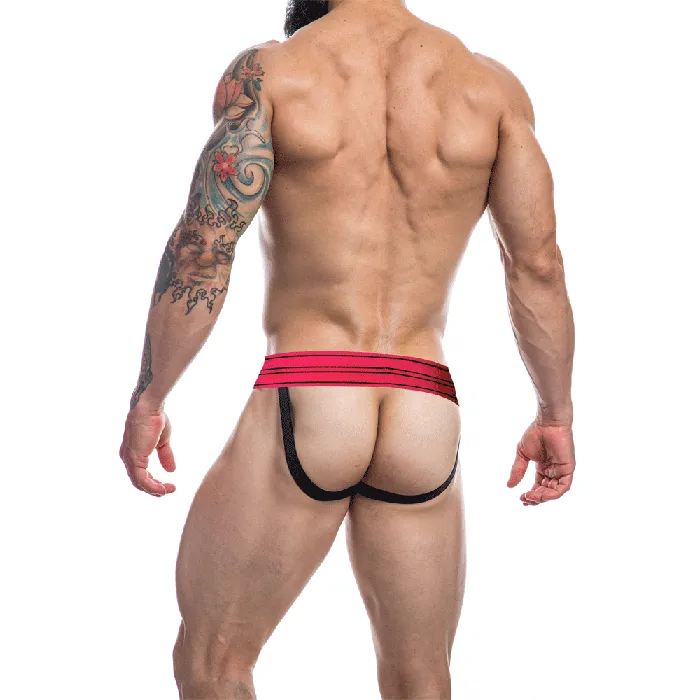 C4M Rugby Jockstrap Neon Pink CUT 4 MEN Mens Underwear