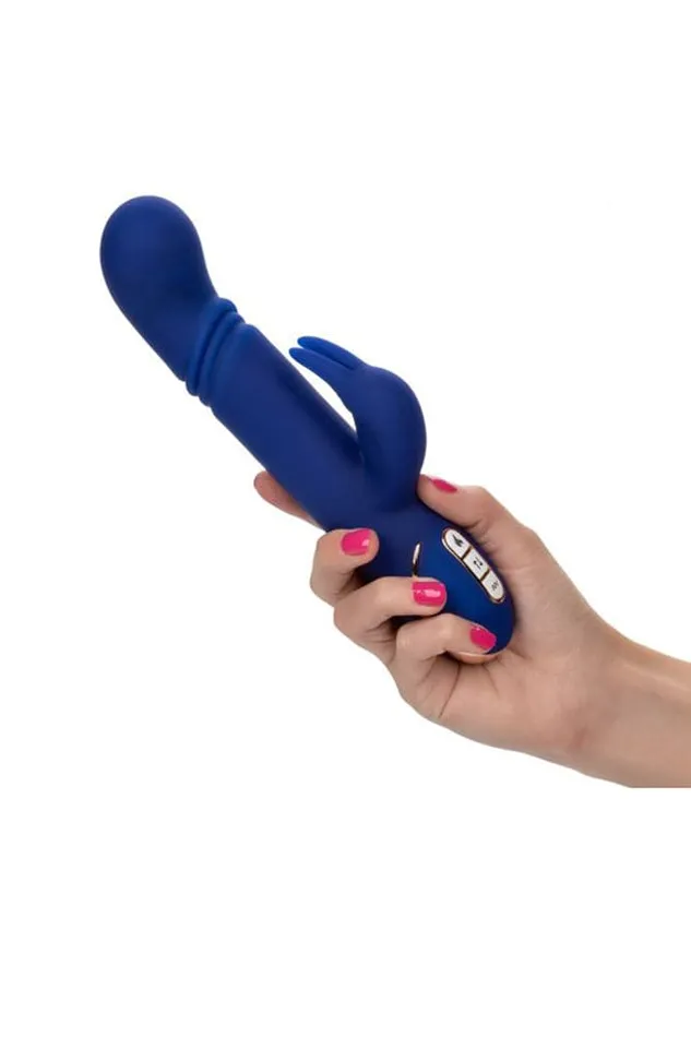 Cal Exotics Jack Rabbit Signature Heated Thrusting G Rabbit Blue Cal Exotics Vibrators