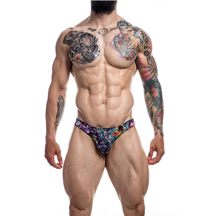 CUT 4 MEN Mens Underwear C4M Low Rise Bikini Brief Provocative Tattoo