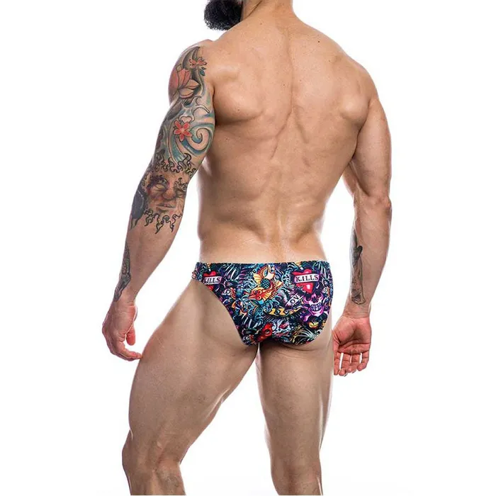 CUT 4 MEN Mens Underwear C4M Low Rise Bikini Brief Provocative Tattoo
