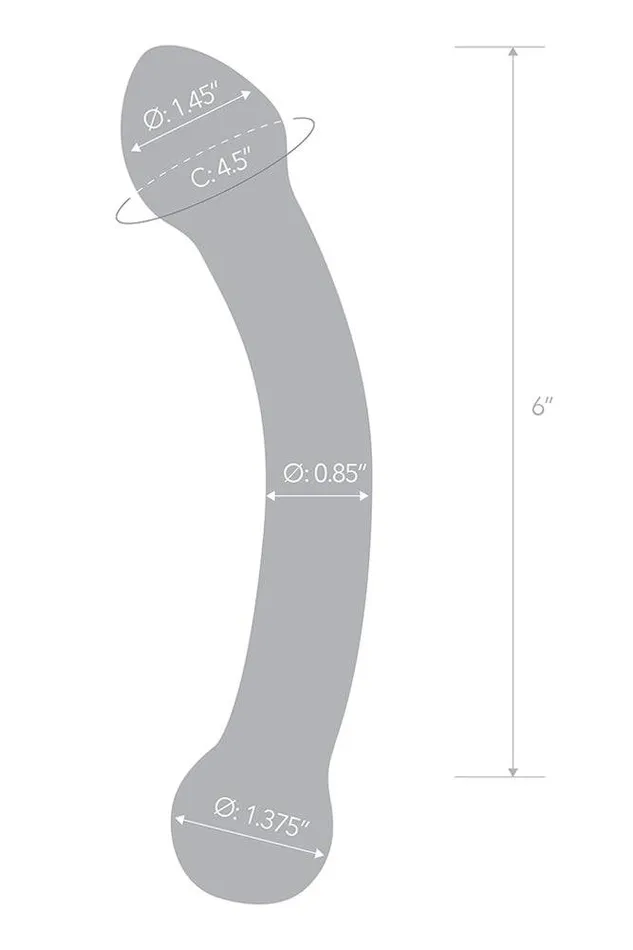 Dildos Electric Eel Gls Curved 7 Glass G Spot Stimulator Dildo Clear