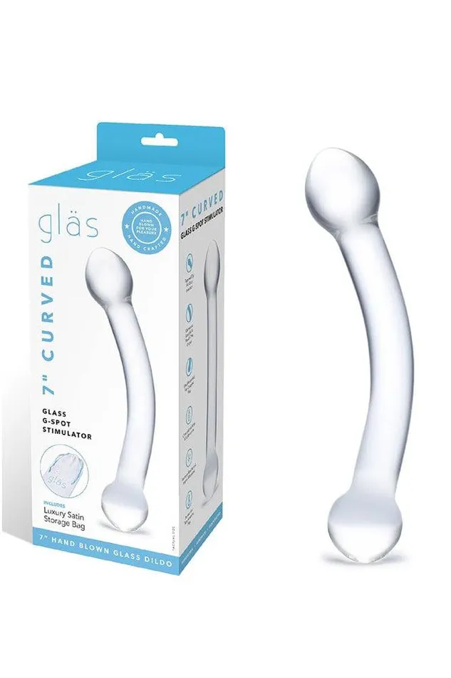 Dildos Electric Eel Gls Curved 7 Glass G Spot Stimulator Dildo Clear