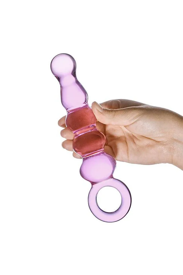 Dildos Electric Eel Gls Quintessence Anal Slider 75 Beaded Glass Dildo Pink