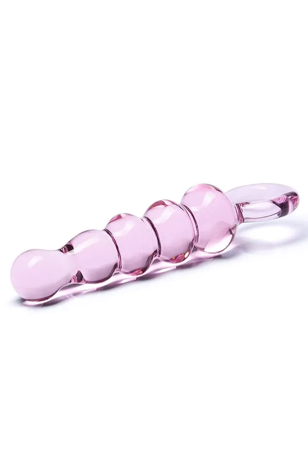 Dildos Electric Eel Gls Quintessence Anal Slider 75 Beaded Glass Dildo Pink
