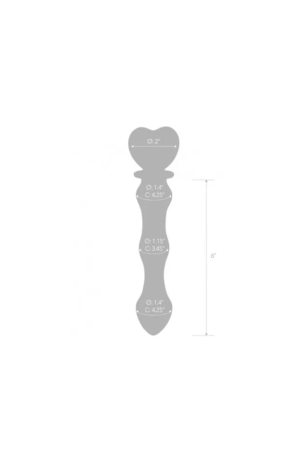 Dildos Gls Sweetheart 8 Glass Dildo ClearPink Electric Eel