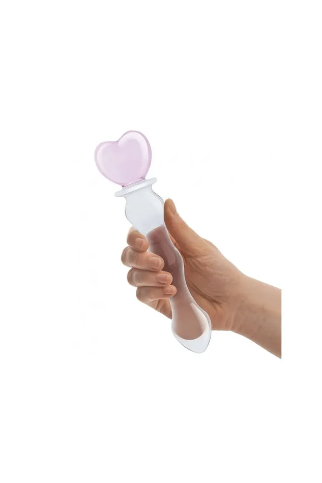 Dildos Gls Sweetheart 8 Glass Dildo ClearPink Electric Eel