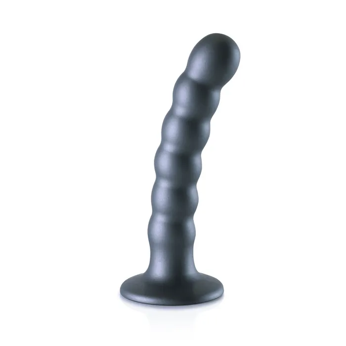 Dildos Shots Toys Shots Ouch Liquid Silicone Beaded GSpot 5 Inch Dildo Gun Metal Dildos Shots Toys Shots Ouch Liquid Silicone Beaded GSpot 5 Inch Dildo Gun Metal