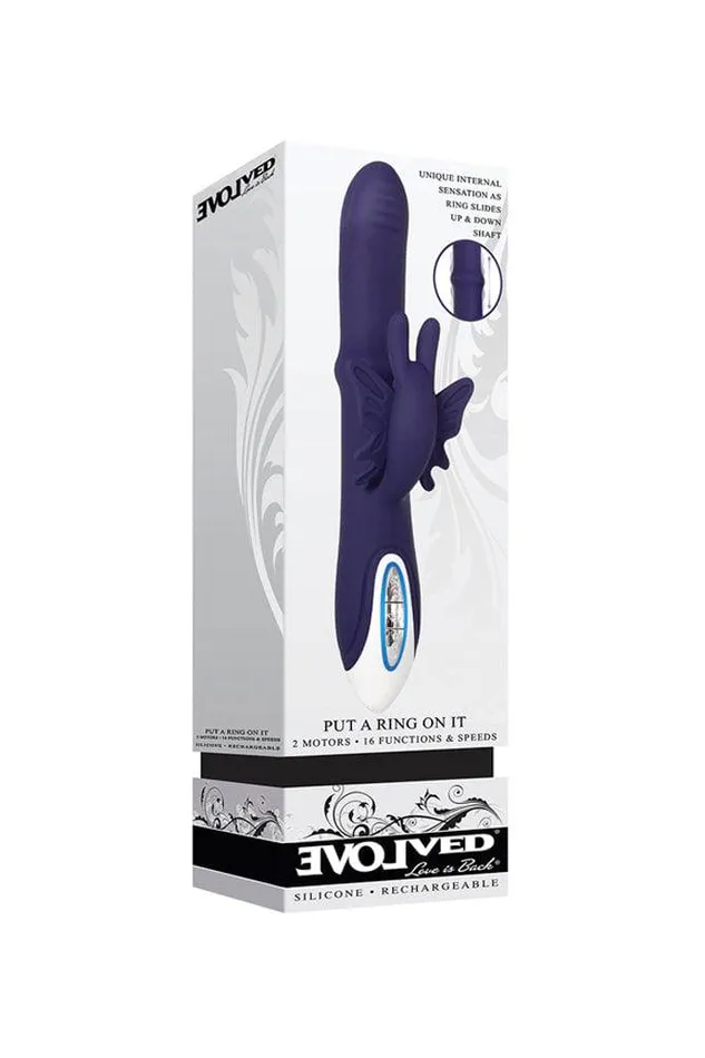 Evolved Vibrators Evolved Put A Ring On It Dual Vibrator Purple
