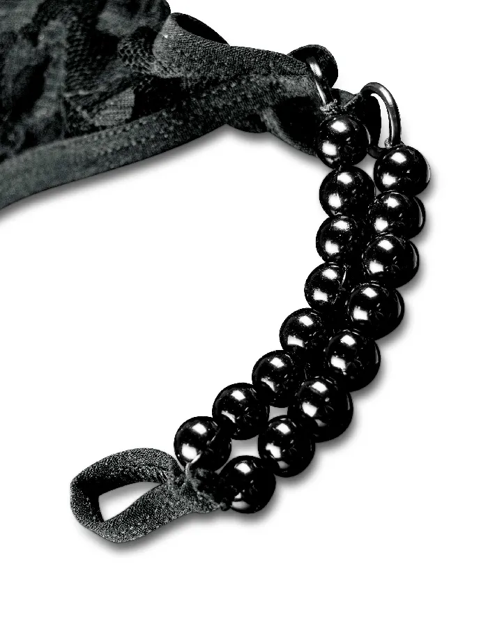Pipedream Hookup Panties Crotchless Pleasure Panties with Clitoral Beads Attachable Butt Plug Size XLXXL Pipedream Male Sex Toys