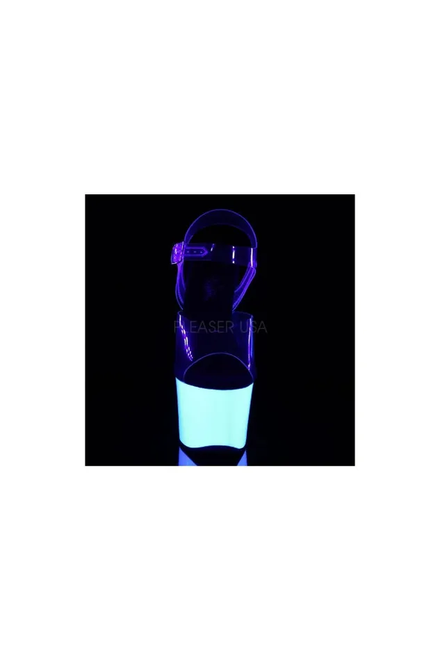 Pleaser USA The Sky 7 UV Reactive Stiletto Heel and Platform Sandal Pleaser USA Dildos