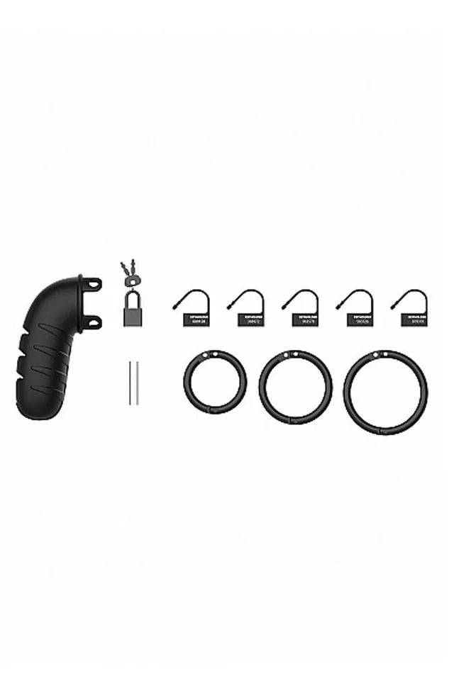 Shots Toys Dildos ManCage by Shots Toys Model 08 Silicone Cock Cage 42 Inches Black