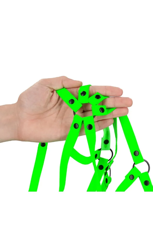 Shots Toys Dildos Ouch by Shots Toys Glow Full Body Harness Glow in the Dark