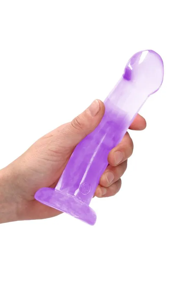 Shots Toys Dildos Shots Toys RealRock 7 Crystal Clear NonPhallic Dildo Purple