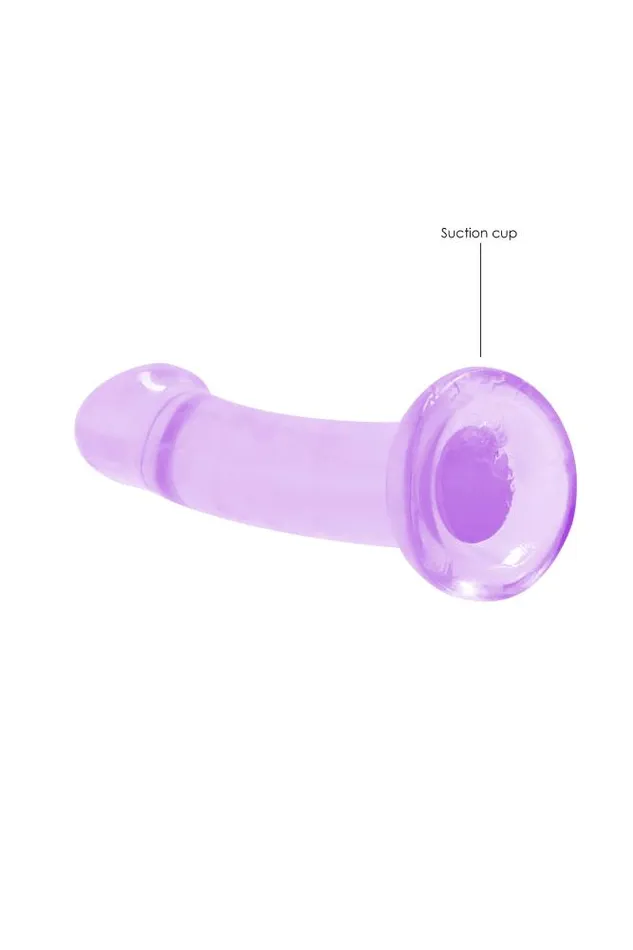 Shots Toys Dildos Shots Toys RealRock 7 Crystal Clear NonPhallic Dildo Purple
