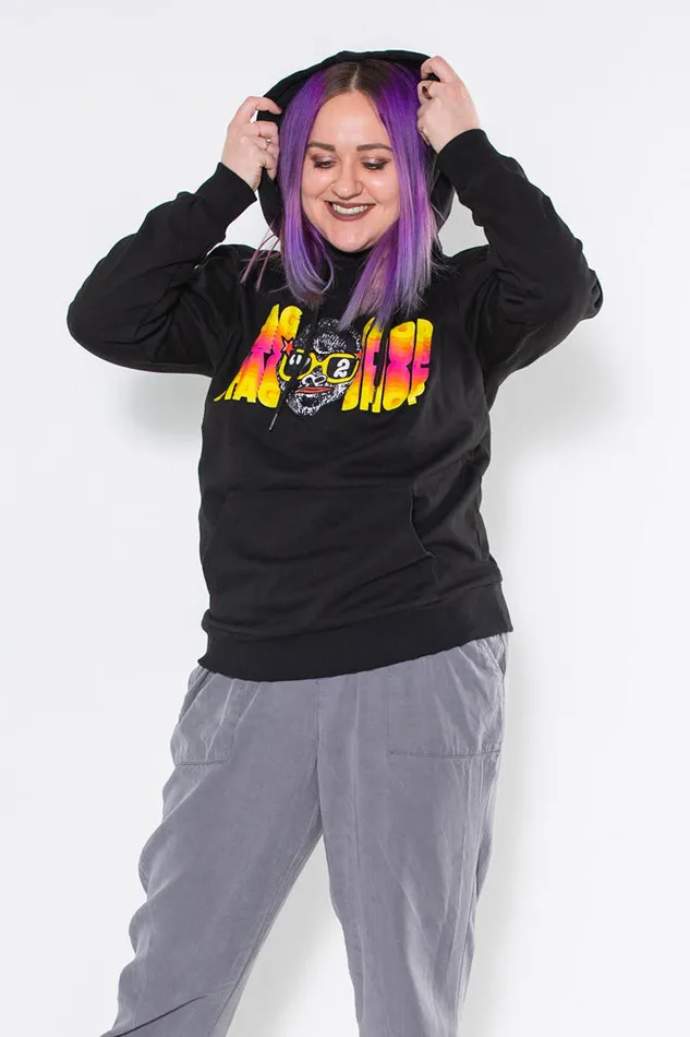 Stag Shop 50th Anniversary Womens Gorilla Hoodie Black Stag Shop Anal
