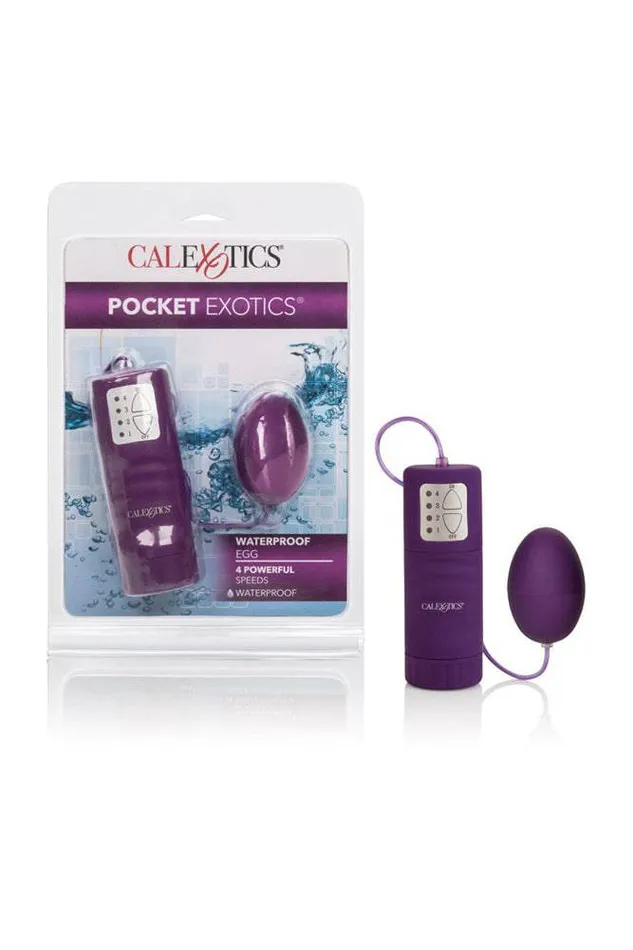 Vibrators Cal Exotics Cal Exotics Pocket Exotics Waterproof Egg Vibrator Purple