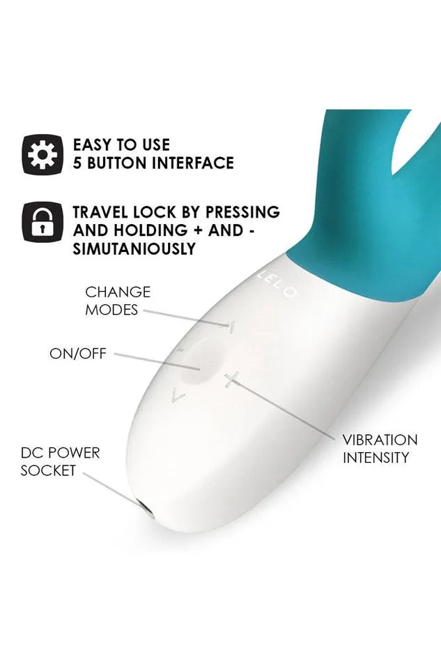 Vibrators Lelo Lelo Ina Wave Dual Action Vibrator Ocean Blue
