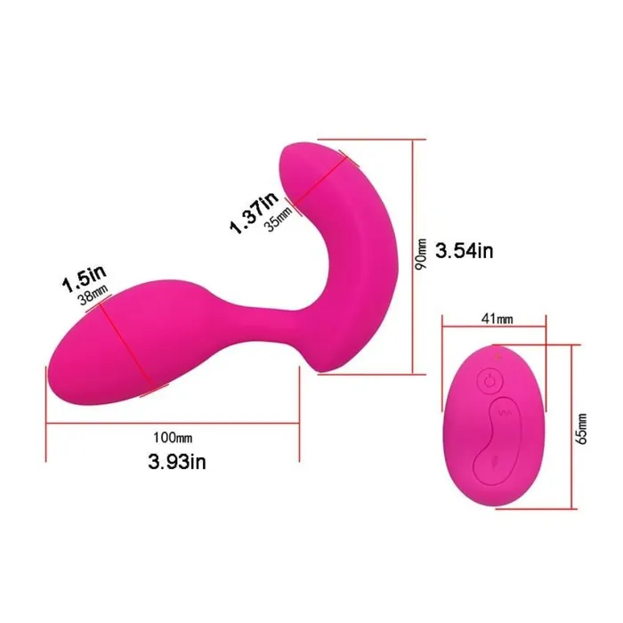 Lovegasm Anal Rechargeable 10Speed Strapless Strap 4Inch Dildo 