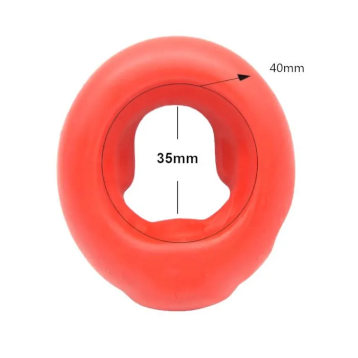 Lovegasm Male Sex Toys Red Silicone Cock and Ball Ring