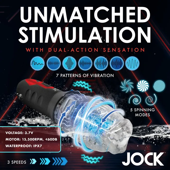 Male Sex Toys Spinning and Vibrating Masturbator Curve Toys