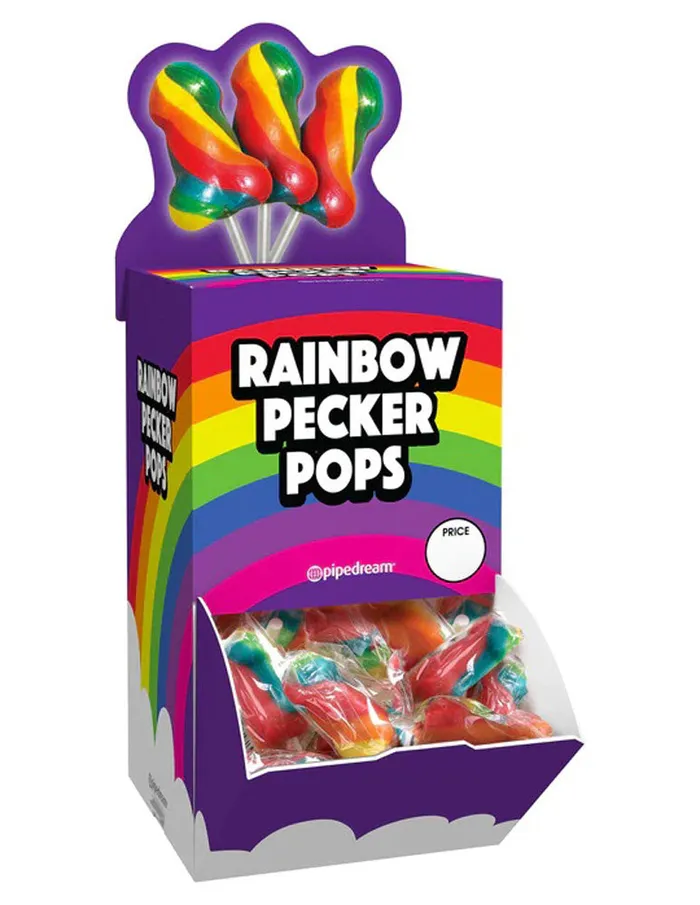 Rainbow Pecker Pops 72 Count Fishbowl Pipedream Anal