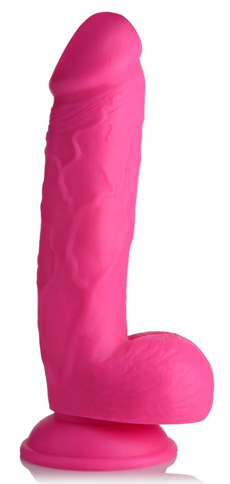XR Brands Pop Peckers Dildos Pop Pecker 825 Inch Dildo With Balls Pink